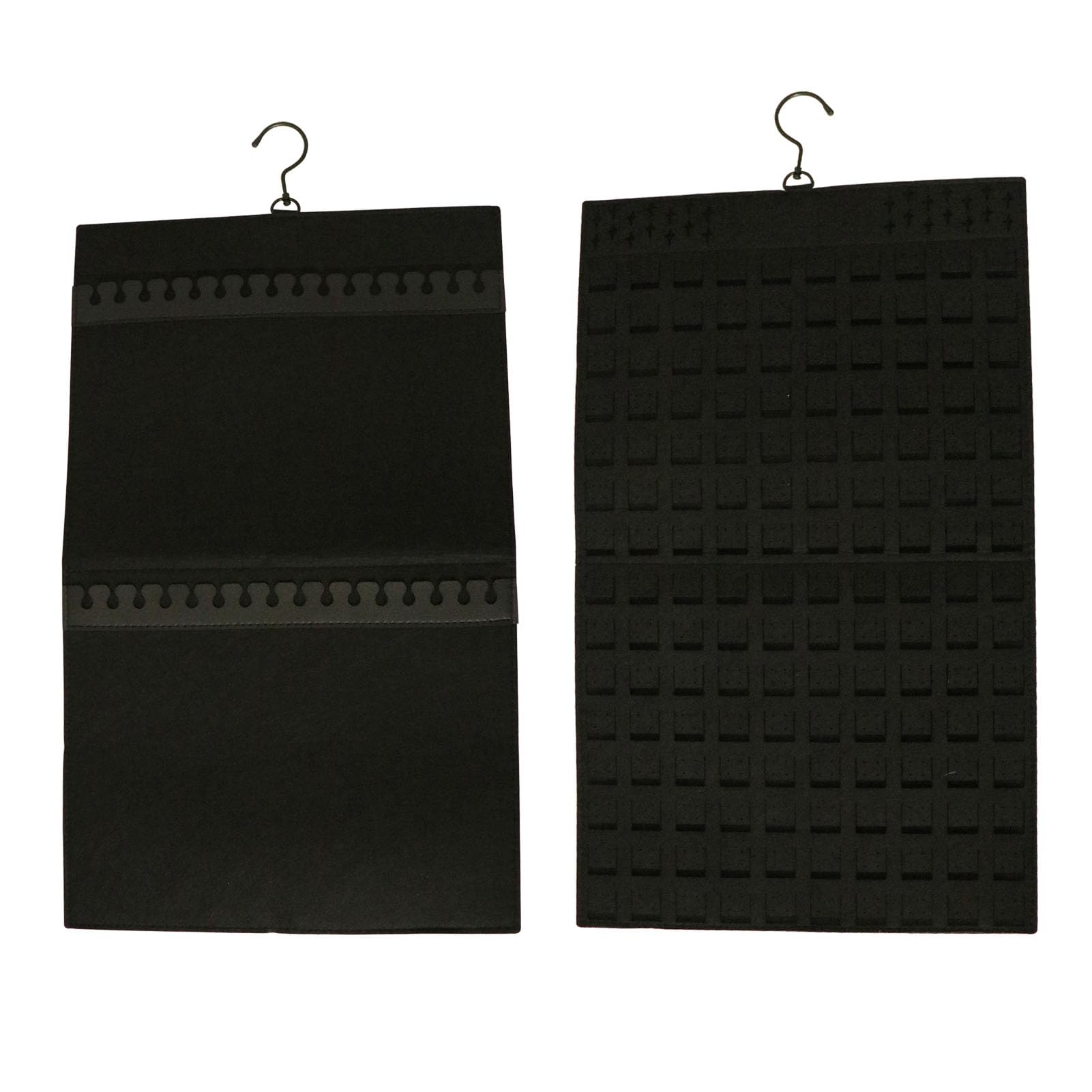 2 Pieces Hanging Jewelry Holder, Hanging Jewelry Organizer Hanging Necklaces Holder Hanging Earring Holder, Jewelry Hanger, Necklaces Earrings Bracelets Organizer (Double-sided)