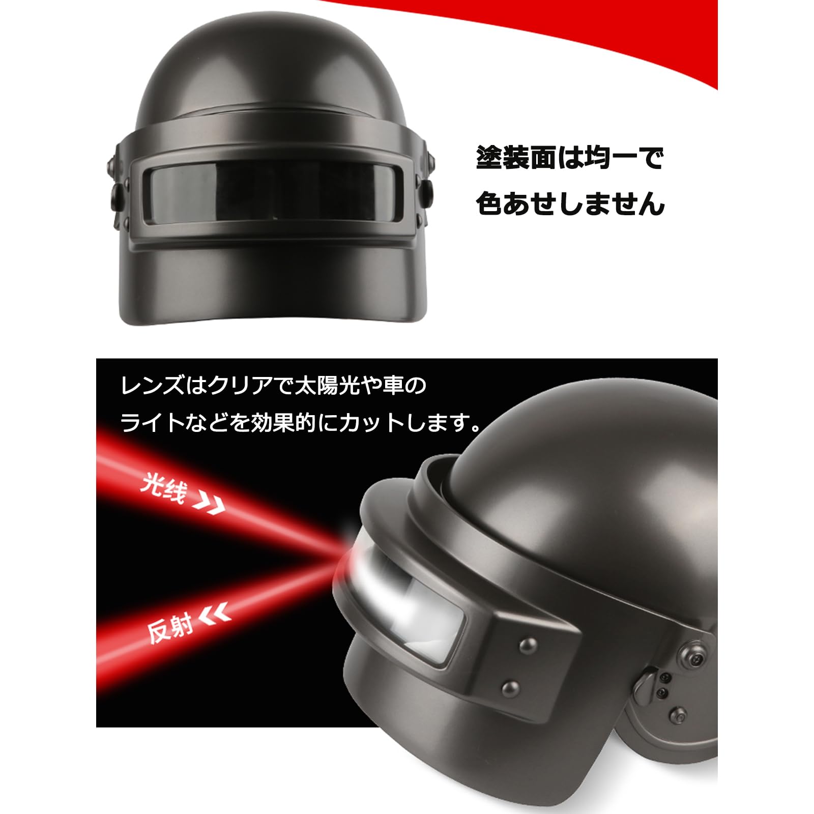 Amazon.co.jp: コスプレ道具 PUBG レベル3 ヘルメット 仮面 マスク