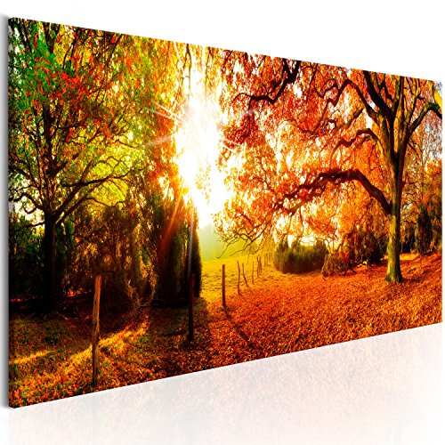 artgeist Acoustic Canvas Wall Art Print Forest 47x16 in - 1pcs Picture with Acoustic Foam Sound Print Artwork Room Acoustics Soundproofing c-B-0244-b-a