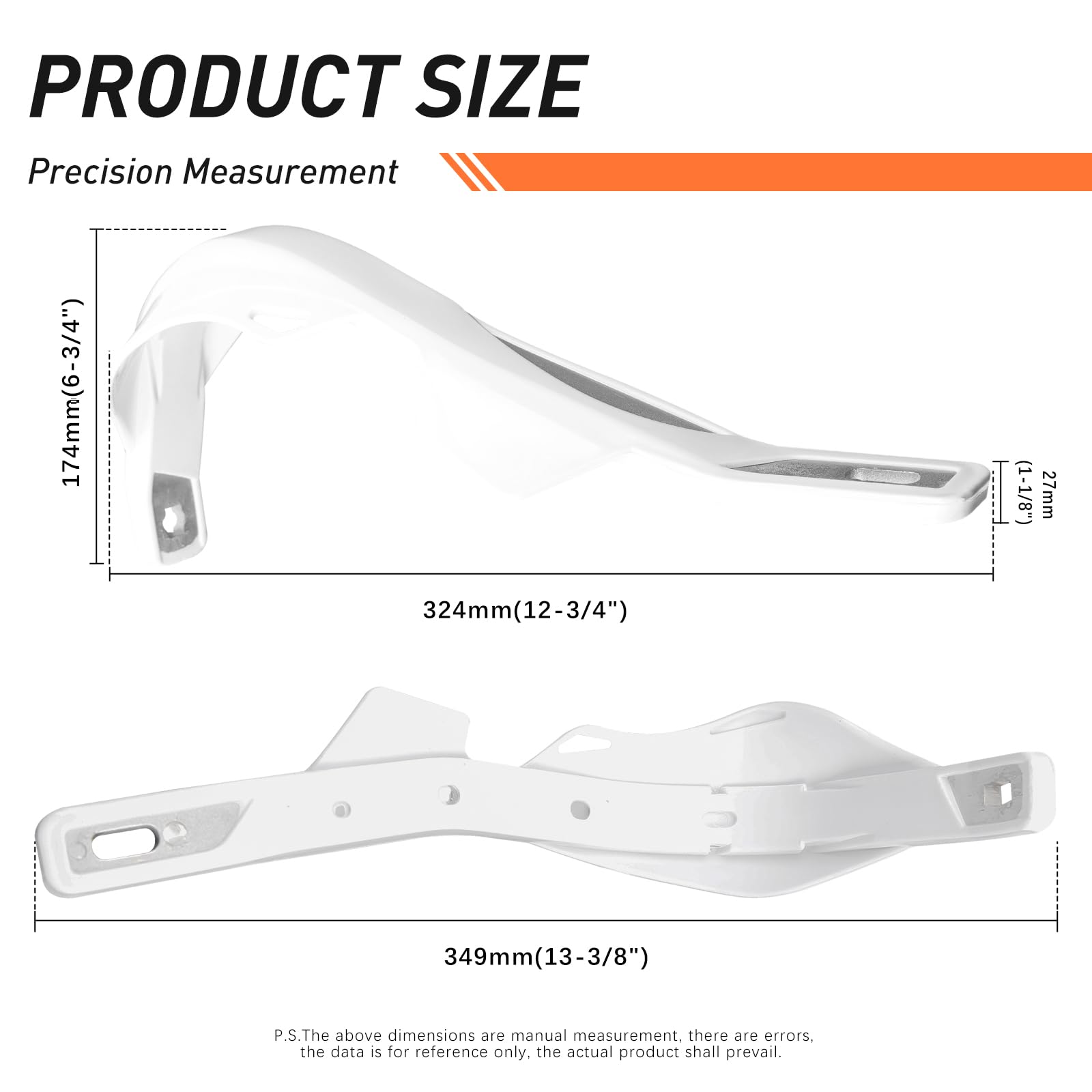 DREAMIZER Protège Mains de Moto Aluminium 7/8" 22mm et 1 1/8" 28mm Protège Mains Cross pour Tout-Terrain ATV pour Motocross Dirt Pit Bike Enduro sur Ron TTR 125 ATV Motocross MX