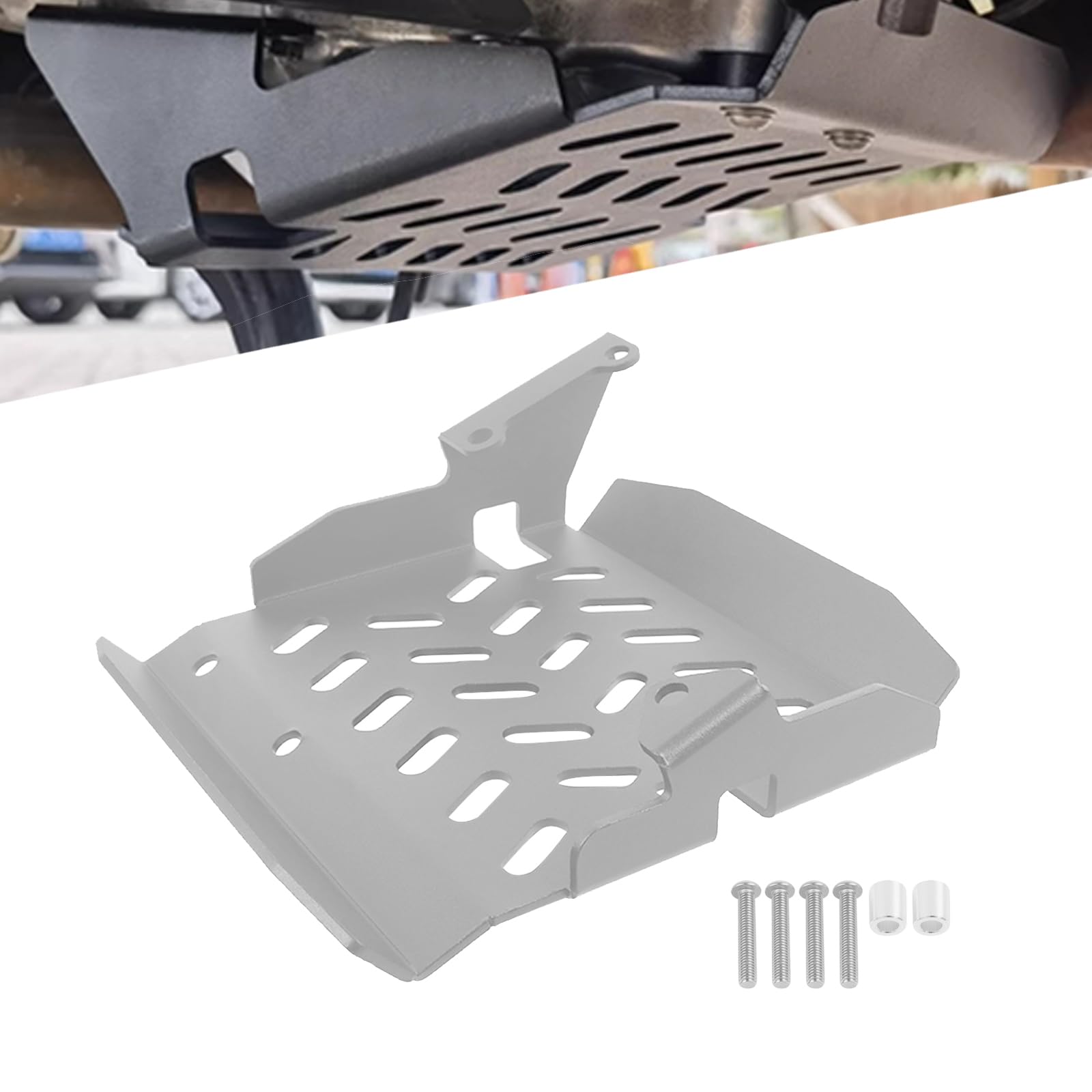Photo 1 of Motorcycle Engine Skid Plate Replacement for Honda NC750X XADV750 NC700X X-ADV 750 NC 700X 700S 750S 750X Engine Chassis Guard Cover Bash Pan Frame Protector (Sliver)