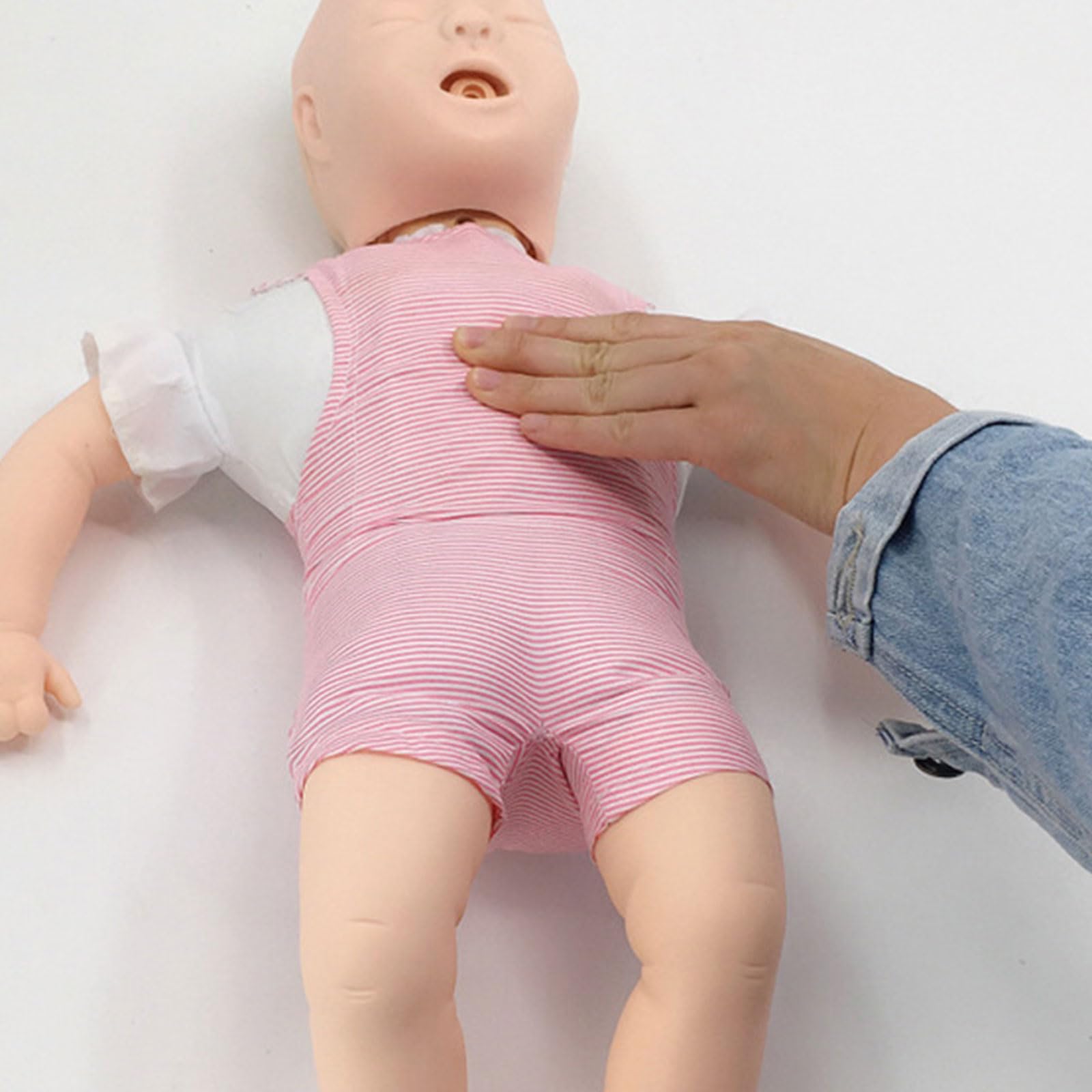 Modello di ostruzione delle vie aeree infantile con pratica CPR Strumento di addestramento per soffocamento del bambino per professionisti della salute e caregiver Materiale didattico sanitario