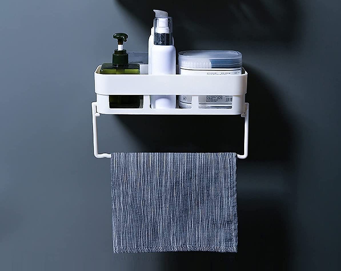 EBOFAB Plastic Rectangular Multipurpose Wall Shelves Adhesive Sticker Hooks Support Without Drilling Bathroom Organizer (B0BDVM9KTK) Amazon Price History, Amazon Price Tracker