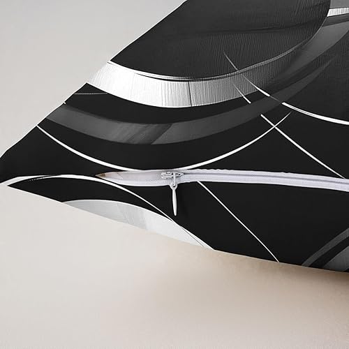 Miniatura 5 de Feelyou Juego de 2 fundas de cojín geométricas para sofá, cama, fundas de cojín decorativas con círculos geométricos, rellenos de almohada de arte