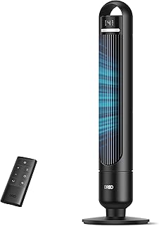 Dreo Tower Fan for Bedroom, 90° Oscillating Standing Fans for Room with 4 Speeds, 3 Modes, 28dB Quiet for Sleep, 25ft/s Ve...