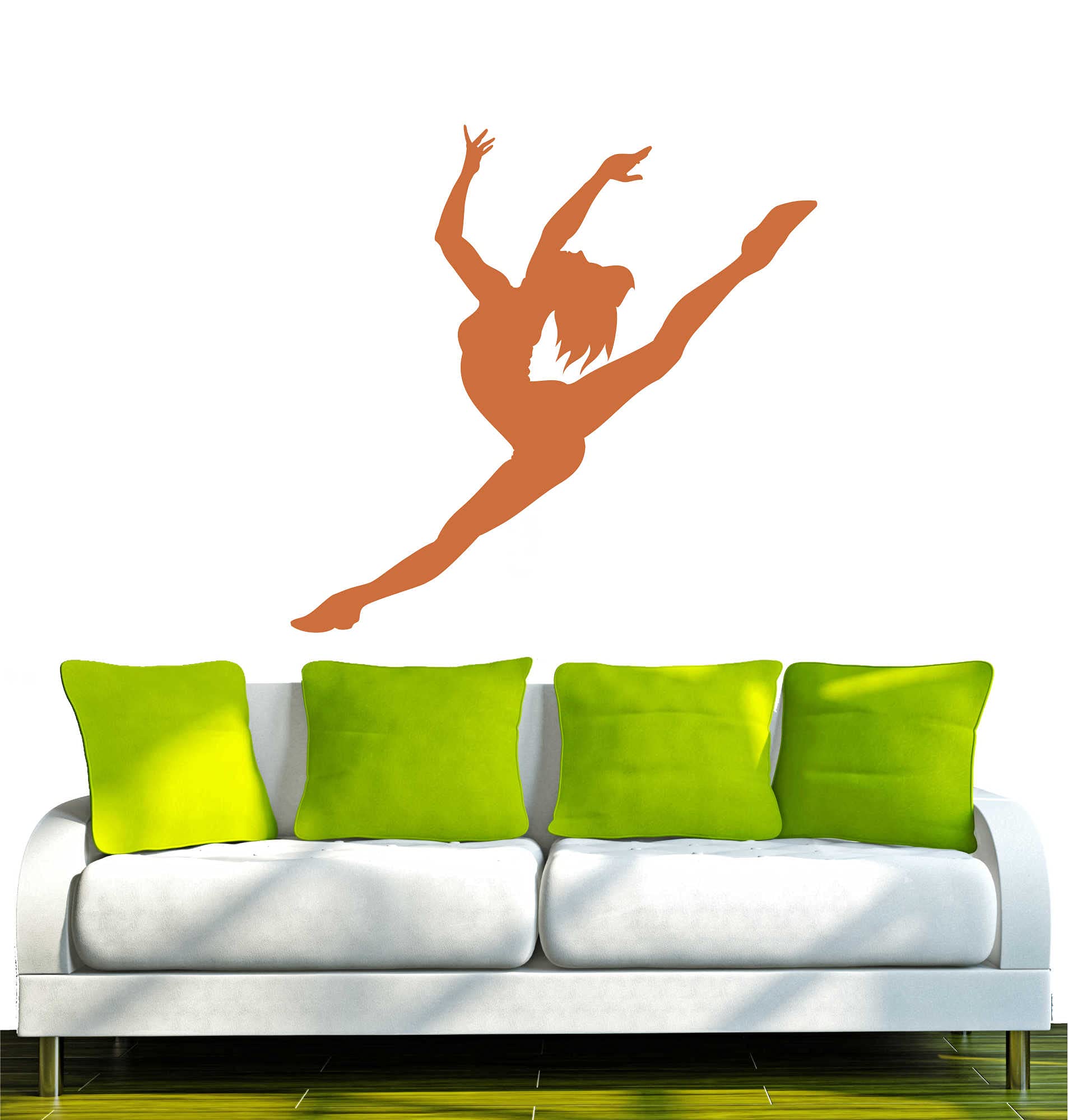 Wandtattoo Ballerina – 96 X 93 Cm, Braun – Selbstklebend Für Wohnzimmer, Kinderzimmer & Mehr