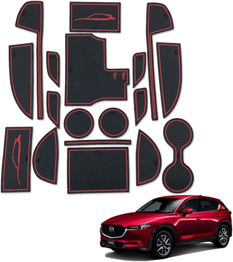 Amazon MAZDA CX5専用 ラバーマット ブラック×レッドライン 18ピースセット ネコポス CCCMTCX5 ノン