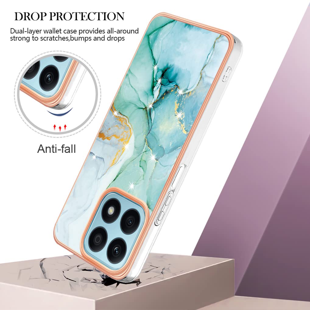 SEAHAI Cover per Honor X8a, Ultra Sottile Custodia in TPU a Gradiente Colori, Trasparente Silicone Morbido Case Antiurto, Rosa/Viola