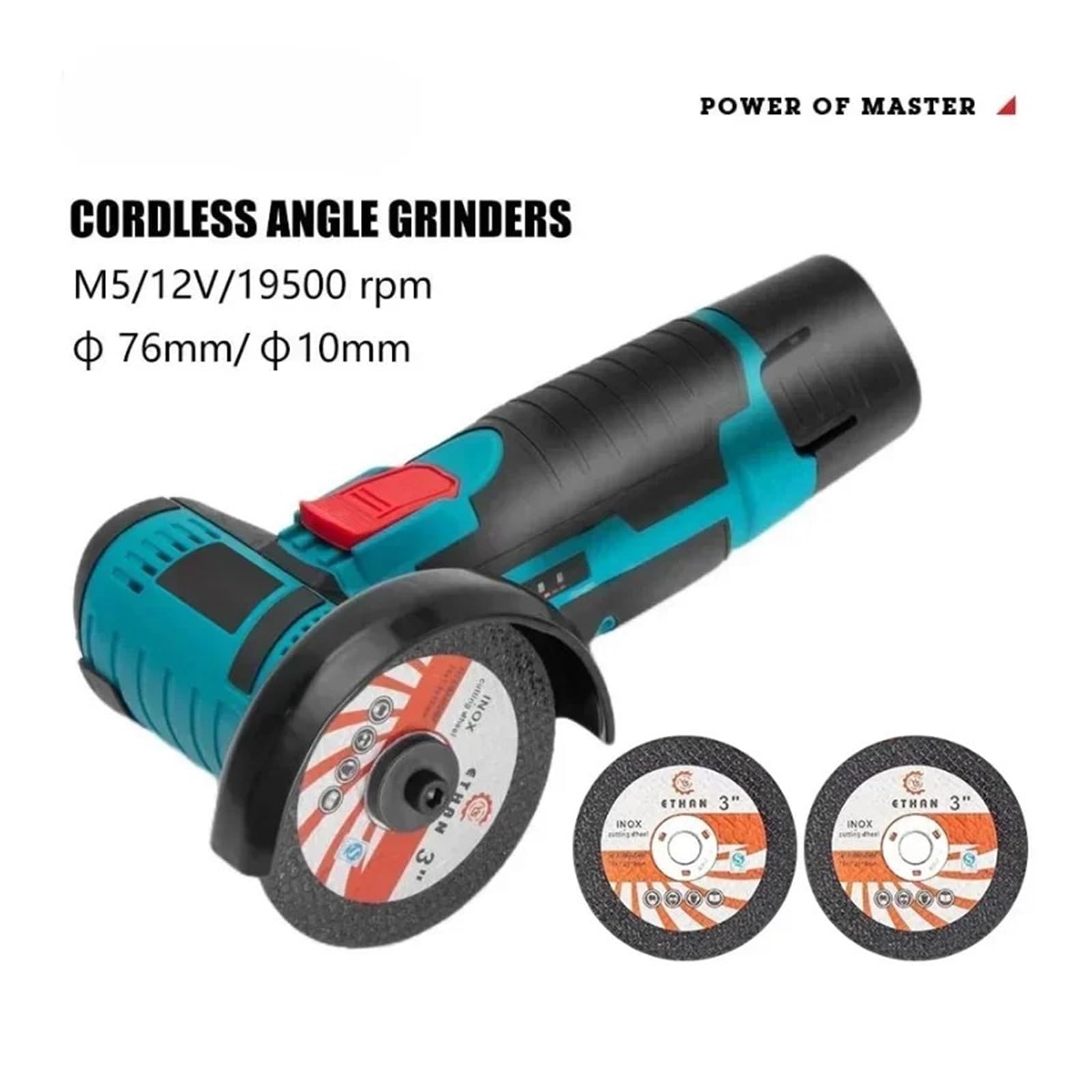 Lucidatrice Utensile da taglio e lucidatura ricaricabile per mini smerigliatrice angolare a batteria da 12 V(2 Battery)