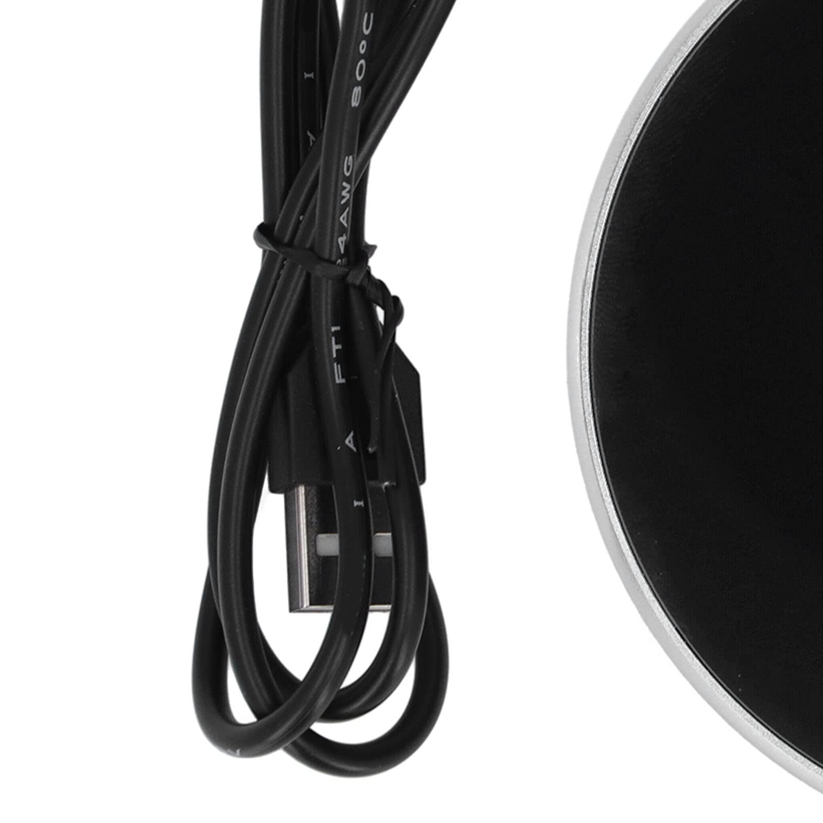 Scaldatazze da caffè 55°C Scaldacandele USB a Temperatura Costante Risparmio di Spazio Scaldacandele Portatile Piccolo per Casa, Ufficio, Scrivania, Viaggio(d'Argento)