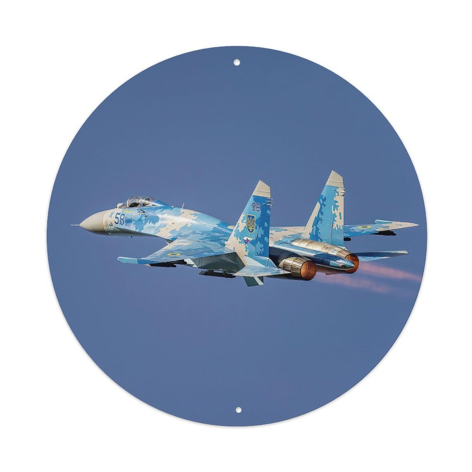 Su-27 Flanker Fighter Jet Military Aviation Metal Tin Sign