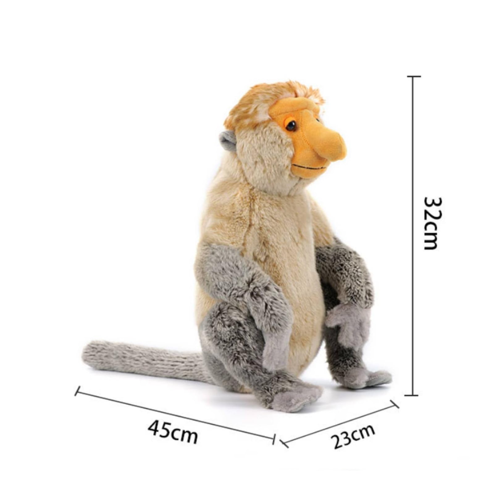 Peluche di Scimmia dal Lungo Resistente al Pilling Scimmia di Peluche con Coda Estesa per Camera da Gioco,