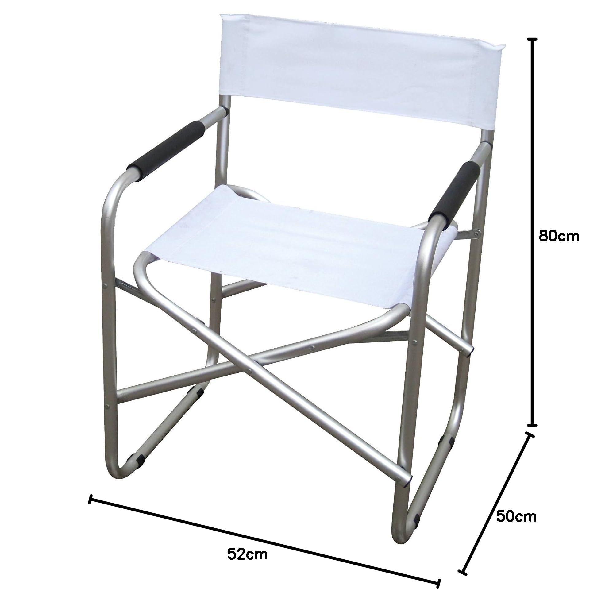 Linea Garden Friend Regiestuhl aus Aluminium und PVC 600D, Farbe Weiß.