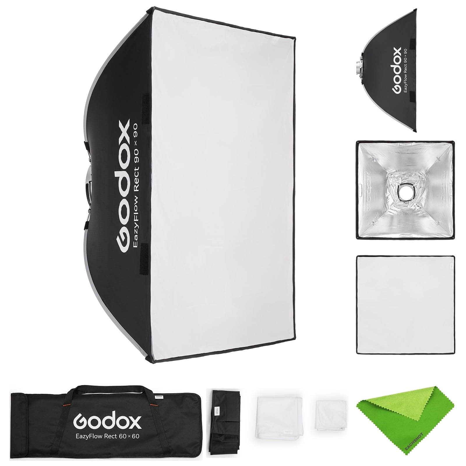 Amazon | Godox EazyFlow Rect 90x90cm（35.4x35.4インチ） 折りたたみ