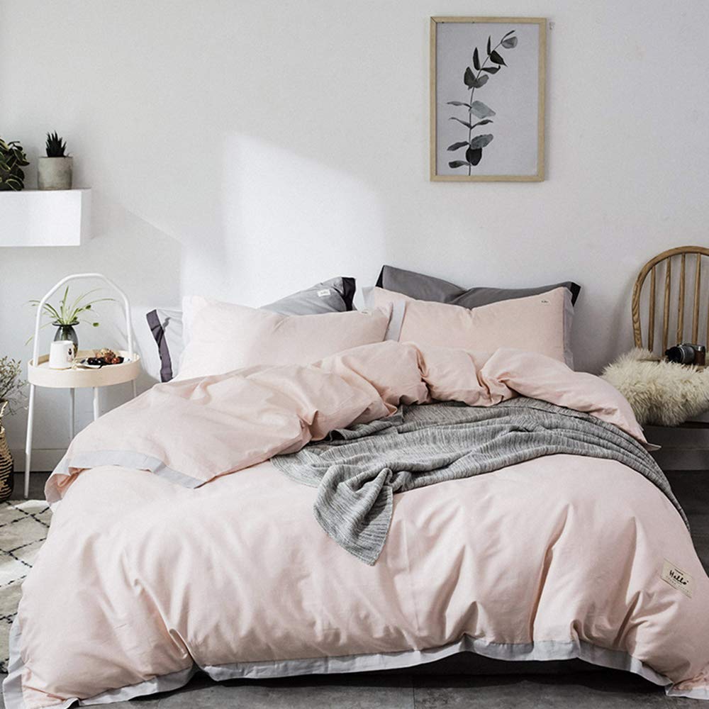 Linge de lit goussets en coton pour lit de 1.8m