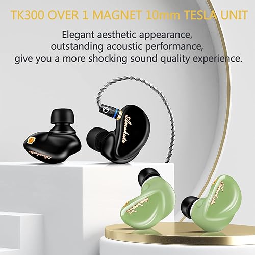 Miniatura 6 de TK300 - Auriculares con monitor de oído de 0.394 in, magnéticos, dinámicos, IEM, para cantantes, músicos en el escenario, Audifonos Auriculares,