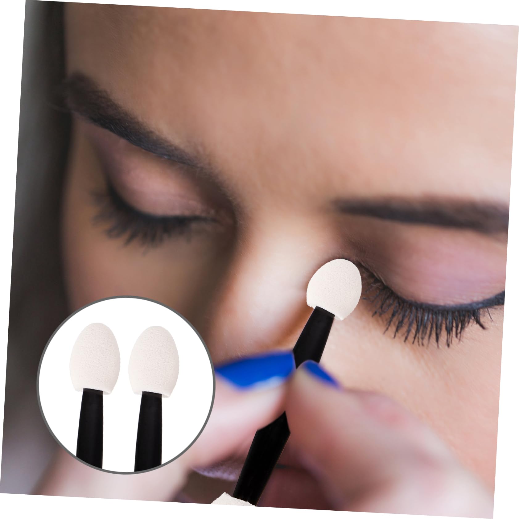 Gogogmee Cosmetic Lipstick Brush Double-sided Eyeshadow Stick for Makeup Lightweight and Portable for Daily Use