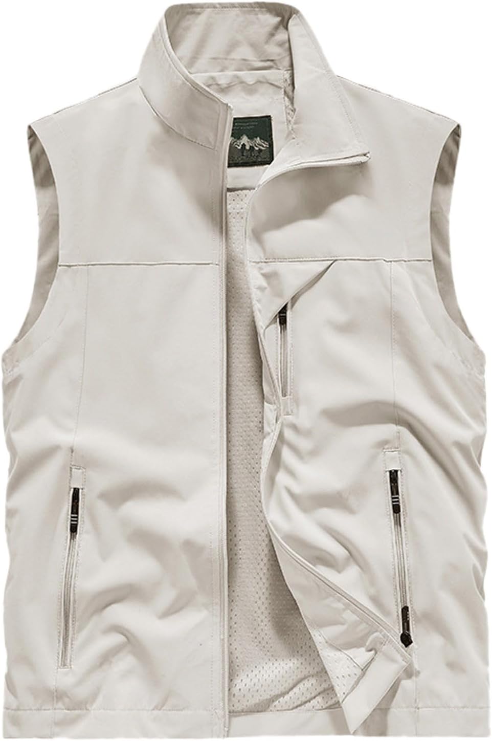 Mens Vests Sleeveless Zip Up Jacket Lightweight Casual Golf Windbreakers Hiking Work Tactical Vests Slim fit Outerwear