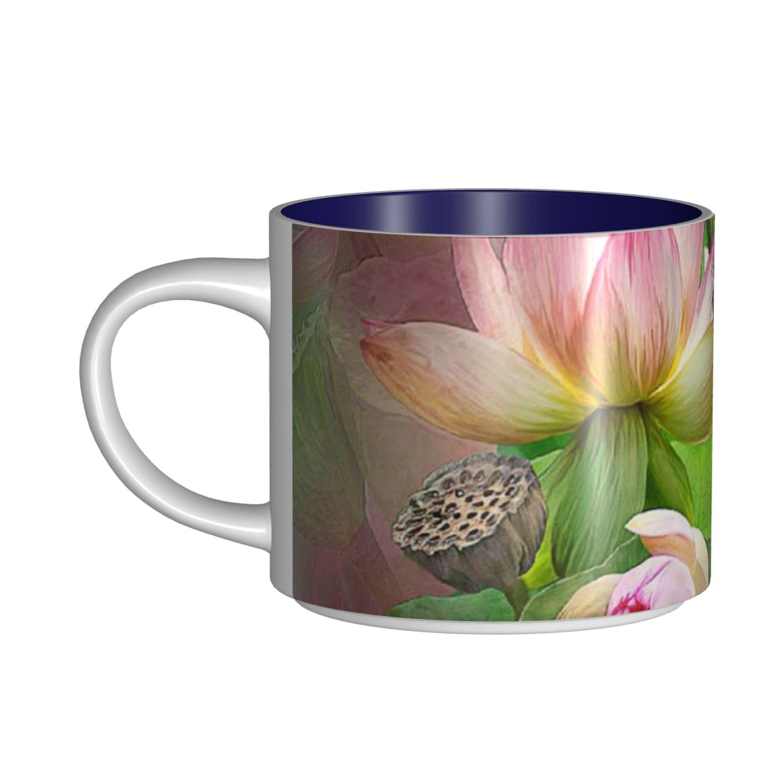 Spirit of the Lotus bedruckte große Keramiktasse Kaffeetasse