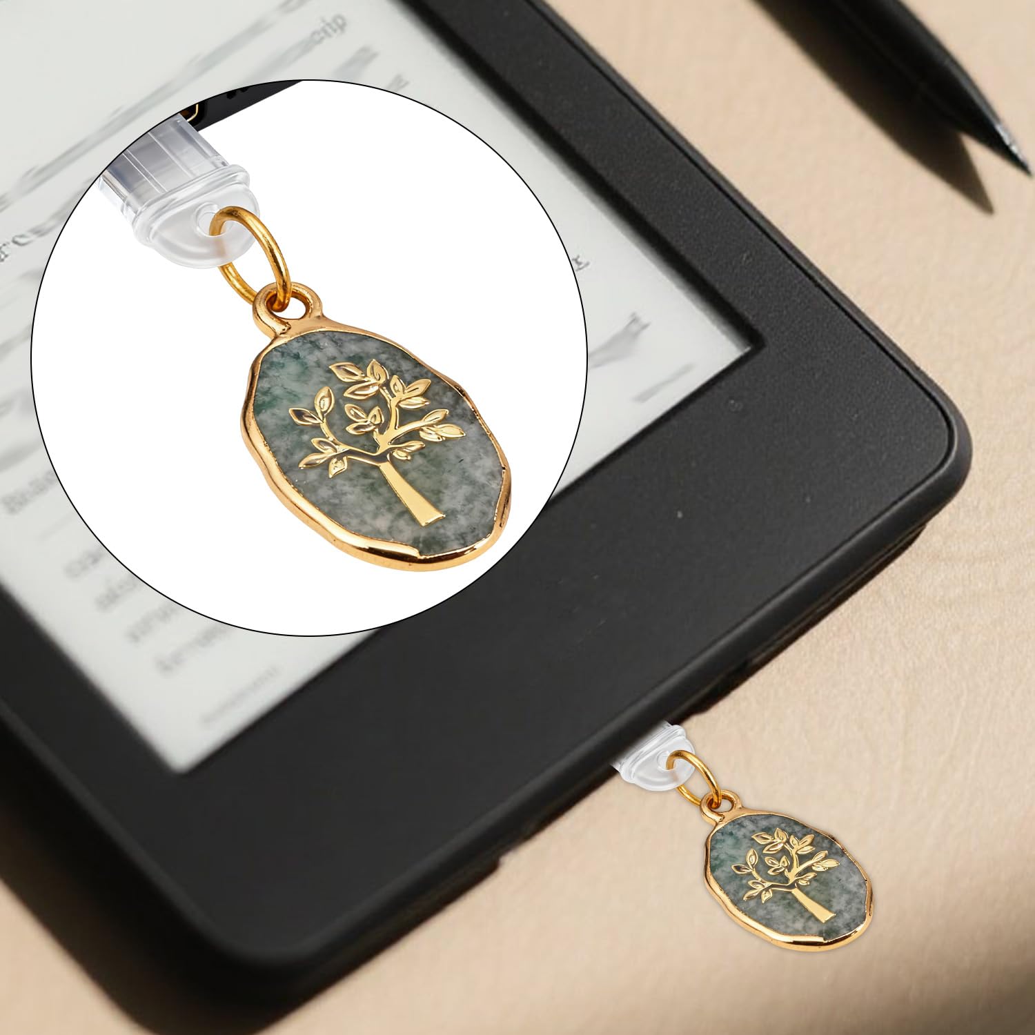 2szt Kryształowe Zatyczki Przeciwkurzowe, Kompatybilne z Kindle Portem Ładowania Telefonu Komórkowego Typu C i Tabletem Odpowiednie dla Miłośników Czytników E-Booków