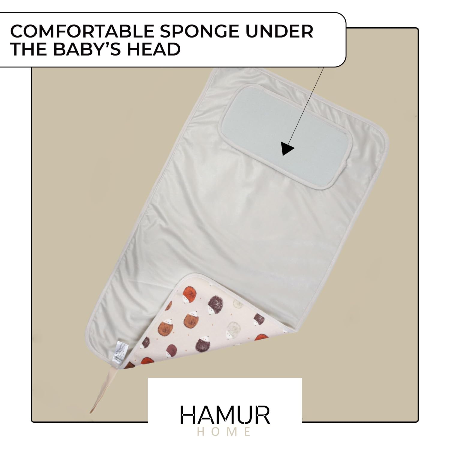 Hamur Home Fasciatoio Portatile Pieghevole Impermeabile 40x70 cm Lavabile - Neonato Viaggio Regalo