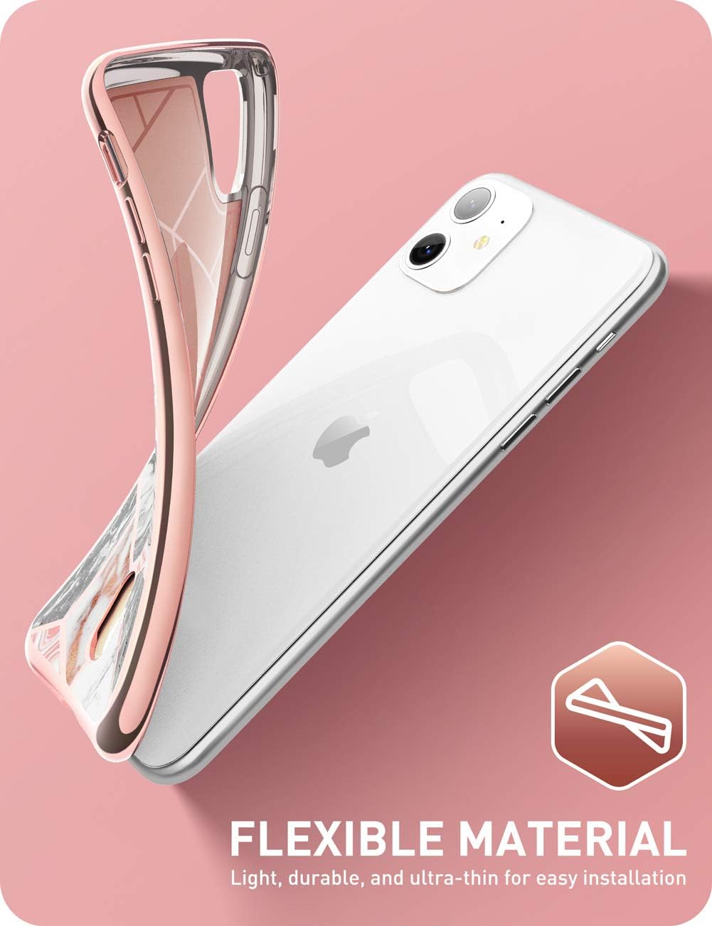 i-Blason Cosmo Wallet Slim Designer Wallet Case for Apple iPhone 11 (2019), Marble, 6.1"