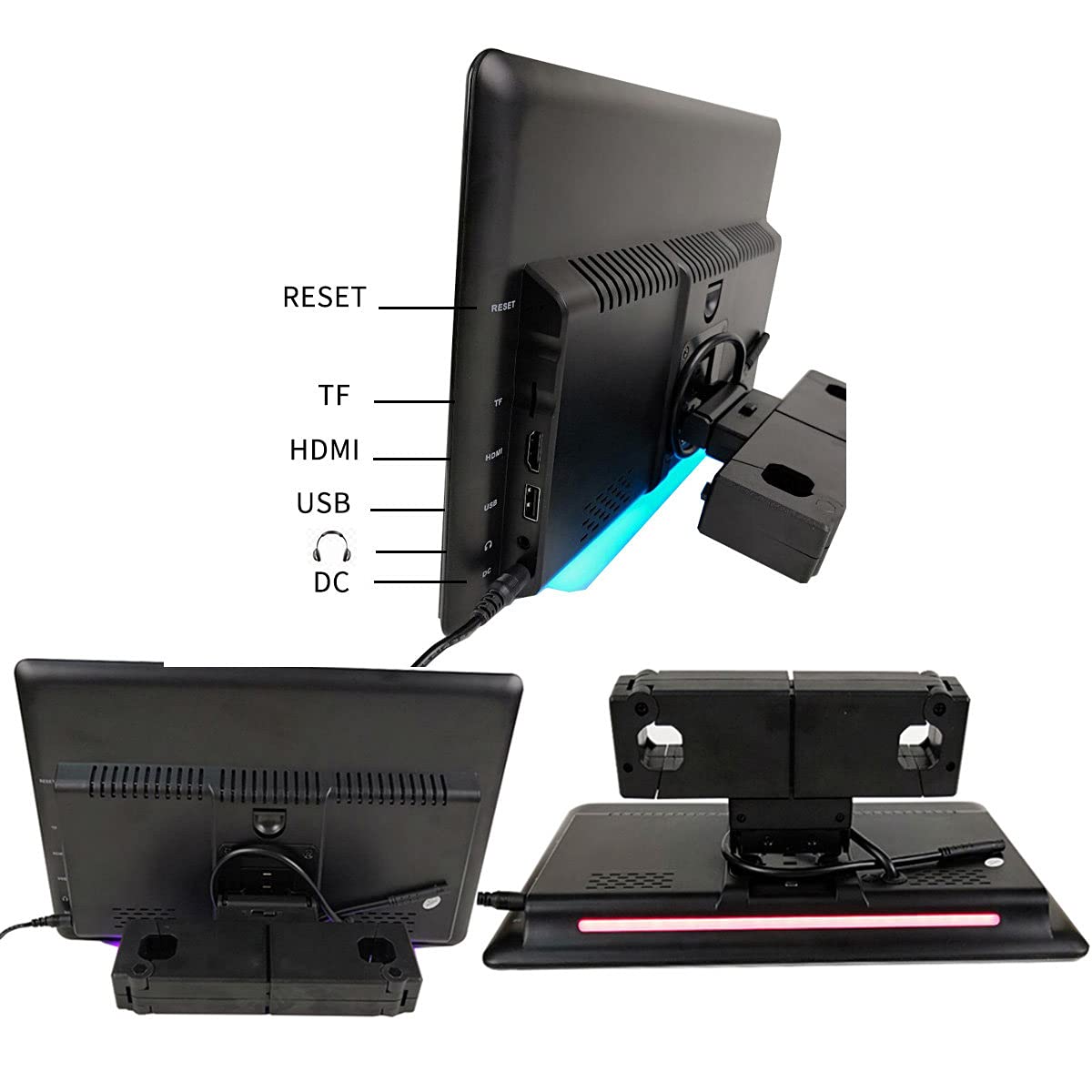 FANGX Pantalla Reposacabezas para Coche De 12,5 "Android 9.0, DVD Portatil Coche,Soporte De Sistema Multimedia para Coche WiFi, Netflix, Youtube, Bluetooth, Espejo de teléfono, HDMI, USB
