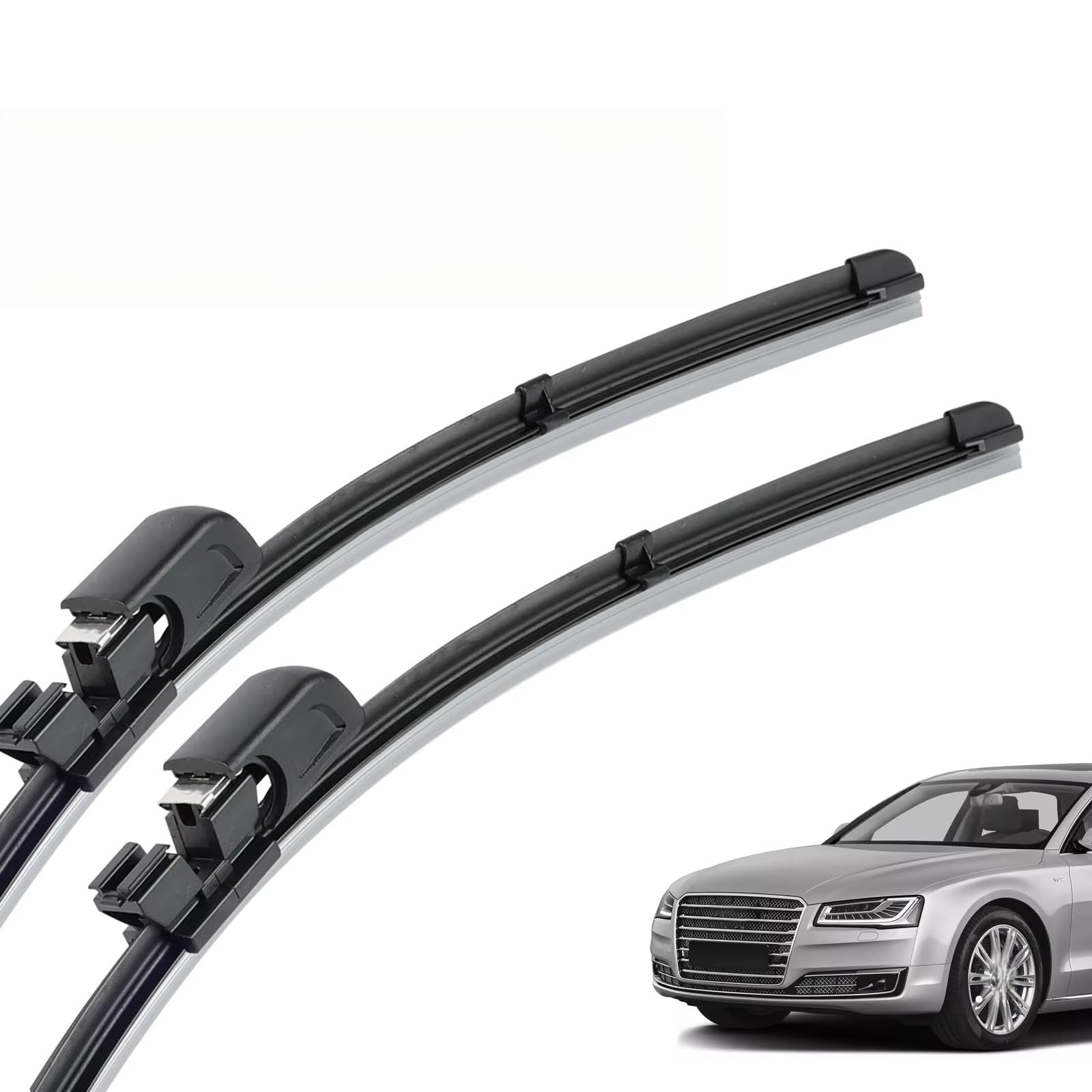 PAPEP Windscreen Wiper Blades for Audi A8 D3 2002-2009 24"+23", Front Replacement Wipers OEM Quality Water Repellent Rubber Automotive Windshield
