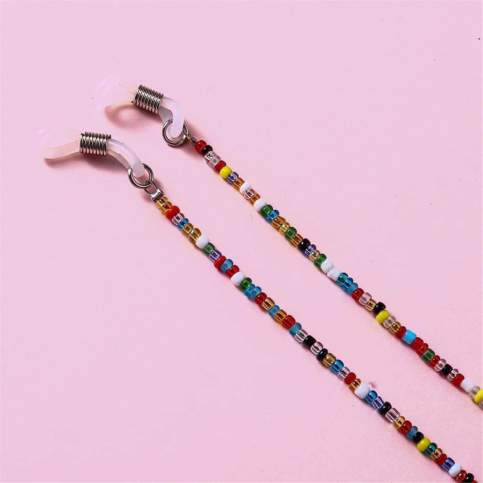 REVAHI Brillenband Karabiner Brillenzubehör Brillenkette Kordelkette Brillen Lanyard Kette s und Brillenkette Damen (Mehrfarbig, Einheitsgröße)