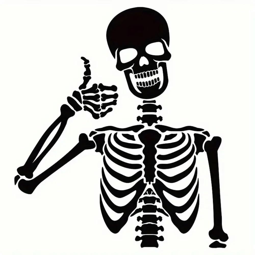 Autocollant de toilette noir motif crâne idéal pour votre décoration d'Halloween
