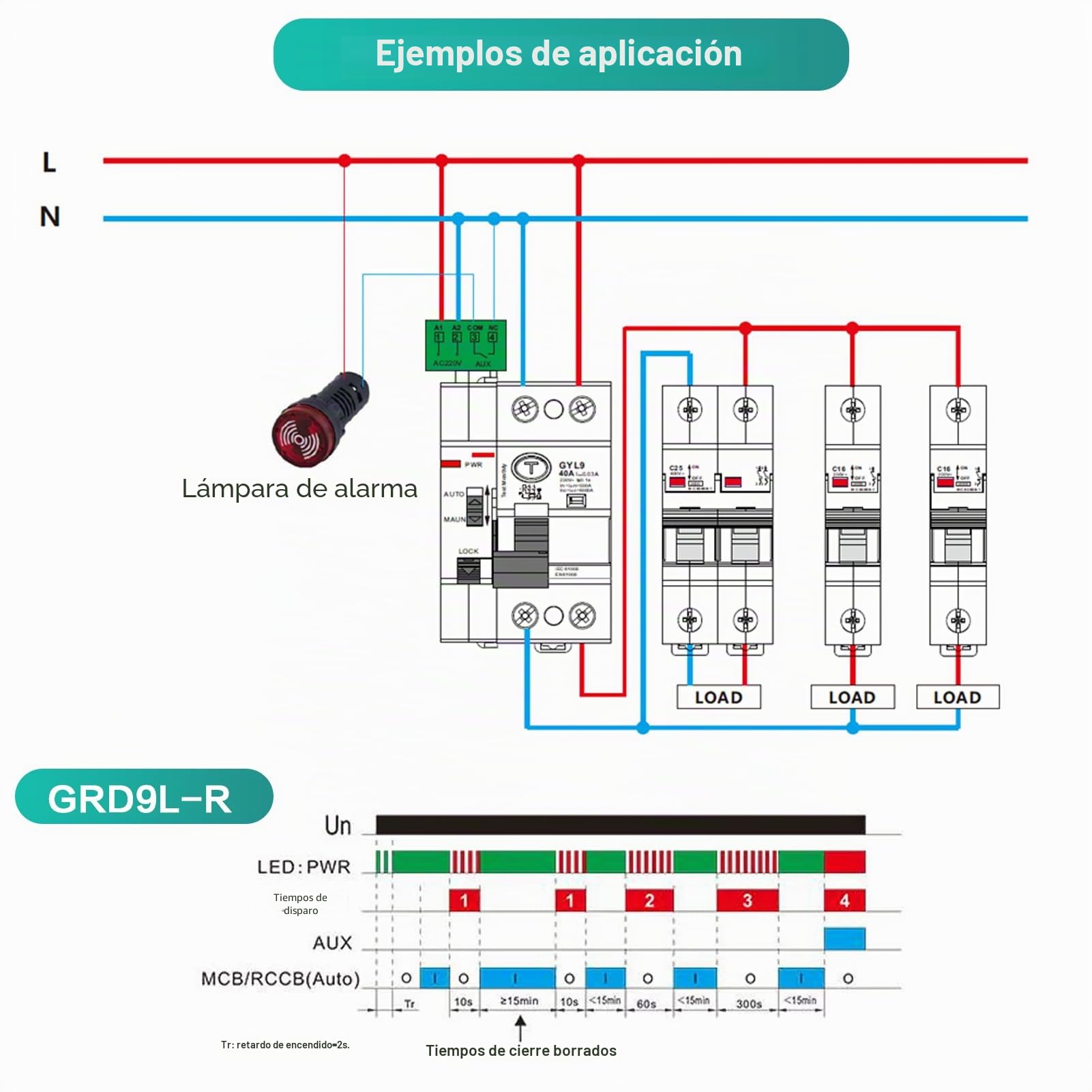 Diferencial auto rearmable 40A 30MA diferencial superinmunizado rearmable interruptor 2P AC220V reconexión automática RCCB inteligente protección diferencial DEWD9L-R