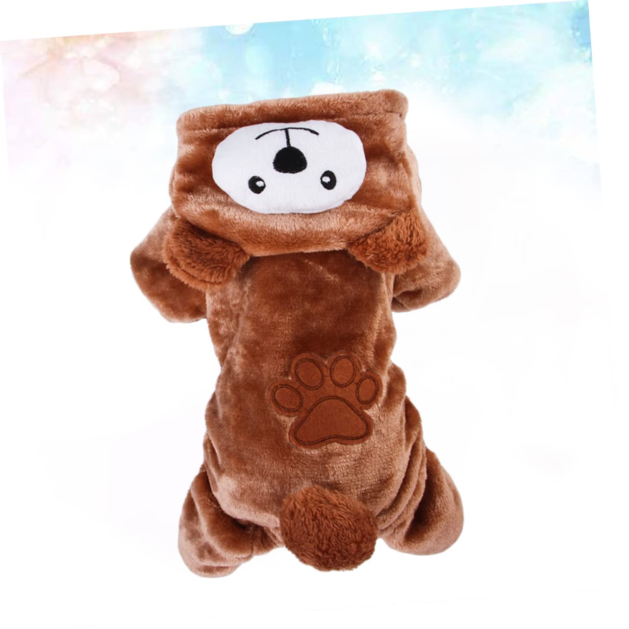BESPORTBLE 3 Pezzi Impermeabile per Cani alla Moda Caldo Cappotto per Cani Adorabile Gilet in Pile di Corallo A Forma di Orso per Animali Domestici per Eventi Speciali