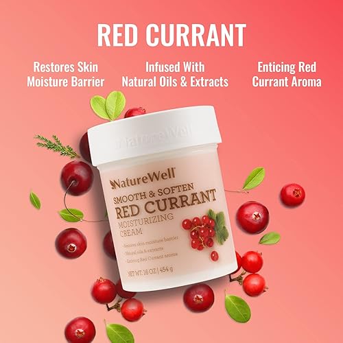 Miniatura 2 de NATURE WELL Crema hidratante de grosella roja suave y suavizante para cara y cuerpo infundida con aceites y extractos naturales restaura la barrera