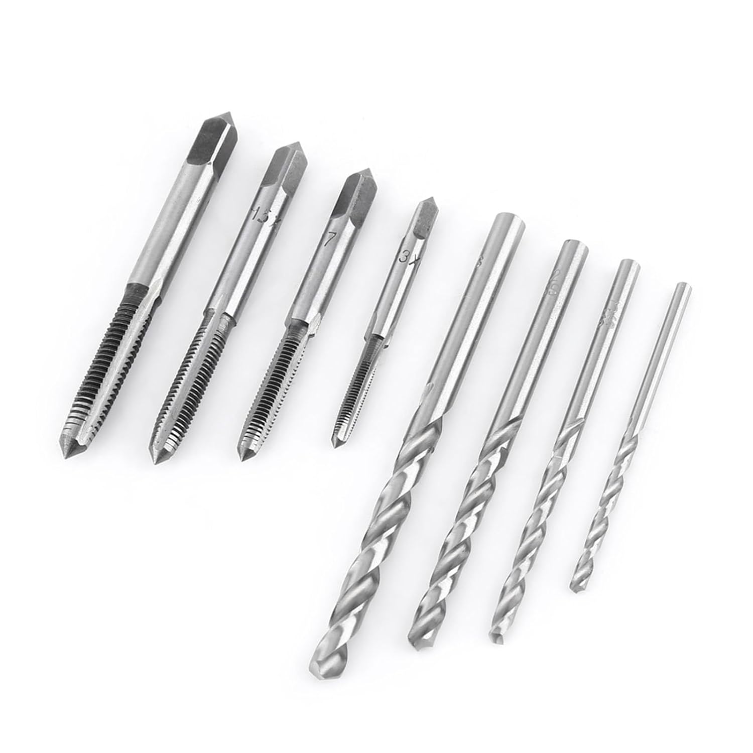 gernie 9Pcs Tap Wrench Machuelo Set Tool Metal Aluminum Drill Bits Tshaped Taps Reamer Metric Tap Set Extension, Pulley Nut Taps, gerniedv5q1ci7m9