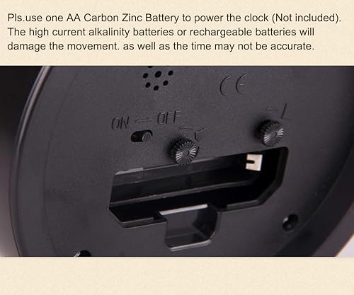 Miniatura 5 de Reloj de mesa retro de metal, funciona con pilas, sin tictac, silencioso, de cuarzo, pequeño reloj despertador para niños, dormitorio, sala de estar