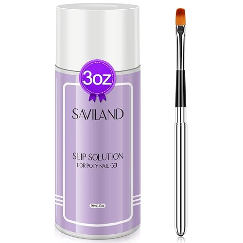 Miniatura 2 de Saviland Kit de gel de polietileno de solución deslizante de 3.0fl oz y juego de uñas de gel de polietileno de 12 colores
