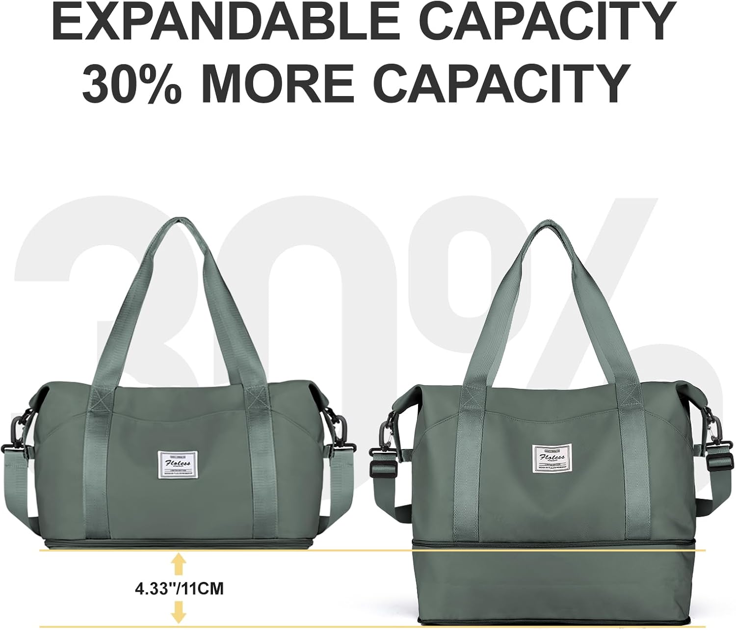 Travel Duffel Bag, Sports Tote Gym Bag, Shoulder Weekender Overnight Bag for Women - Image 5