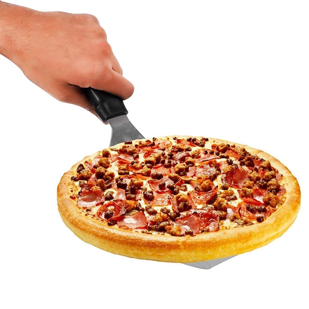 METINOX Durable Stainless Steel Pizza Lifter Spatula | Cake Lifter | Kitchen Tools | Kitchenware (34 X16.5 cm) Silver, Medium