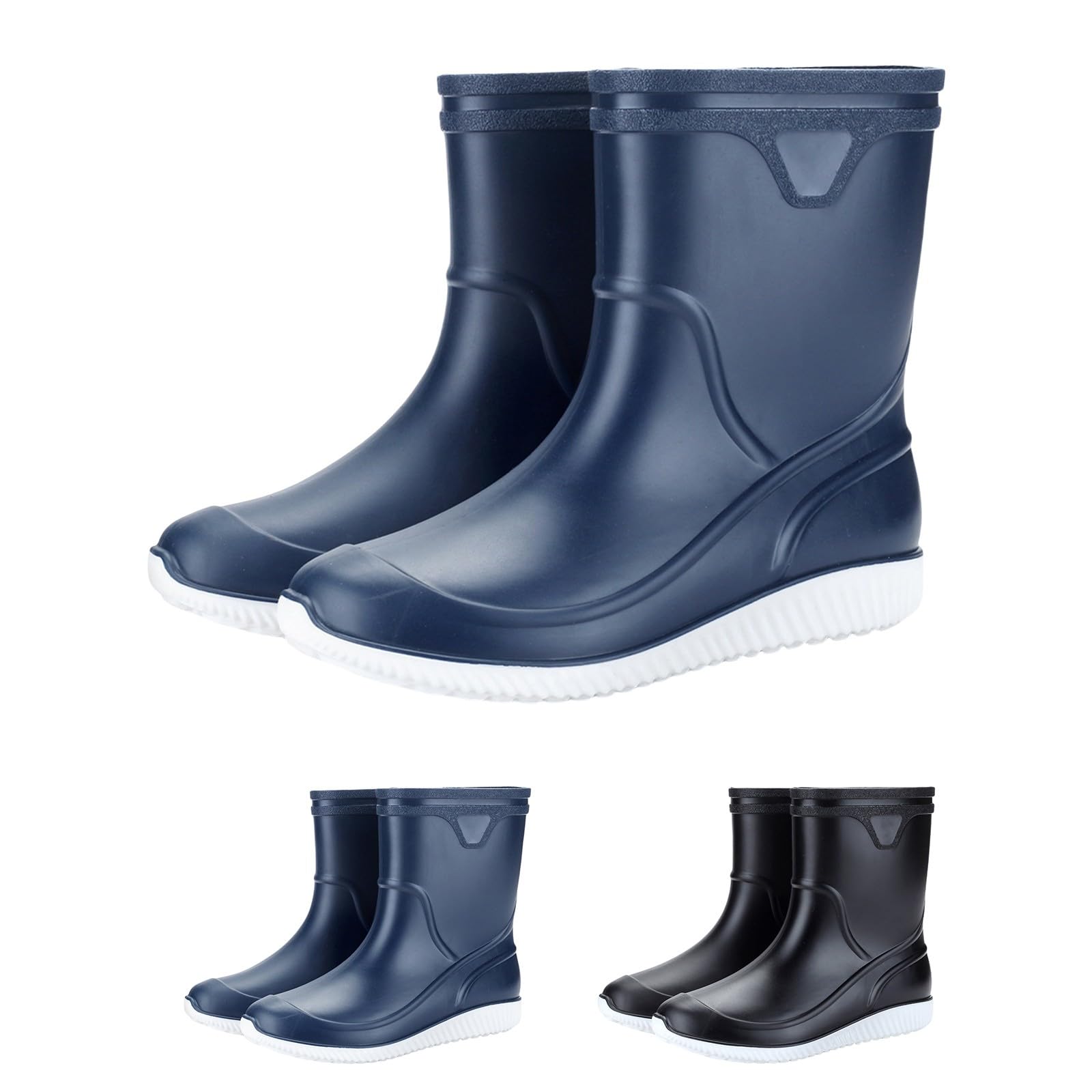 Botas de goma para hombre, impermeables, botas de lluvia Wellington, botas de goma para exteriores, antideslizantes, botas de jardín, botas de goma cortas, botas de goma, botines de lluvia