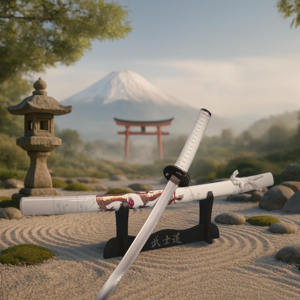 57 SPECIAL REPLICAS Accesorio - Blanco japonés con la Vaina y Soporte de 103 cm 4KM100-405WH
