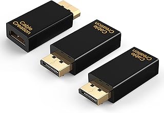 CableCreation DisplayPort to HDMI Adapter 3 Pack, 1080P Gold Plated DP to HDMI Adapter (Male to Female) 1.3V, Uni-Directional Display Port to HDMI Adapter