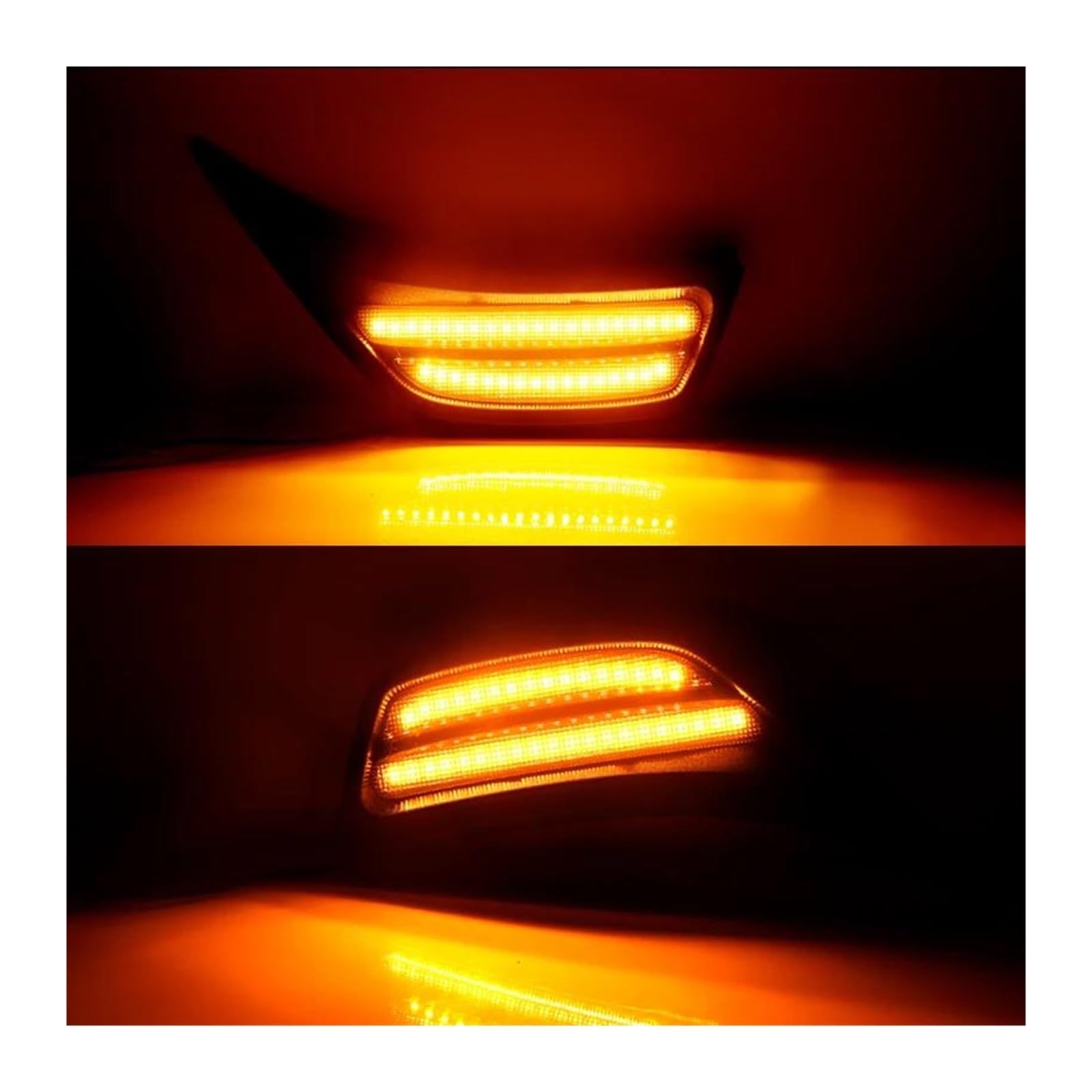 Genérico Intermitente Delantero Para Jeep Para Wrangler JL 2018-2023 Lámpara De Llamarada 12V LED Ámbar Indicador Lateral Delantero Del Coche Luces Señal Giro