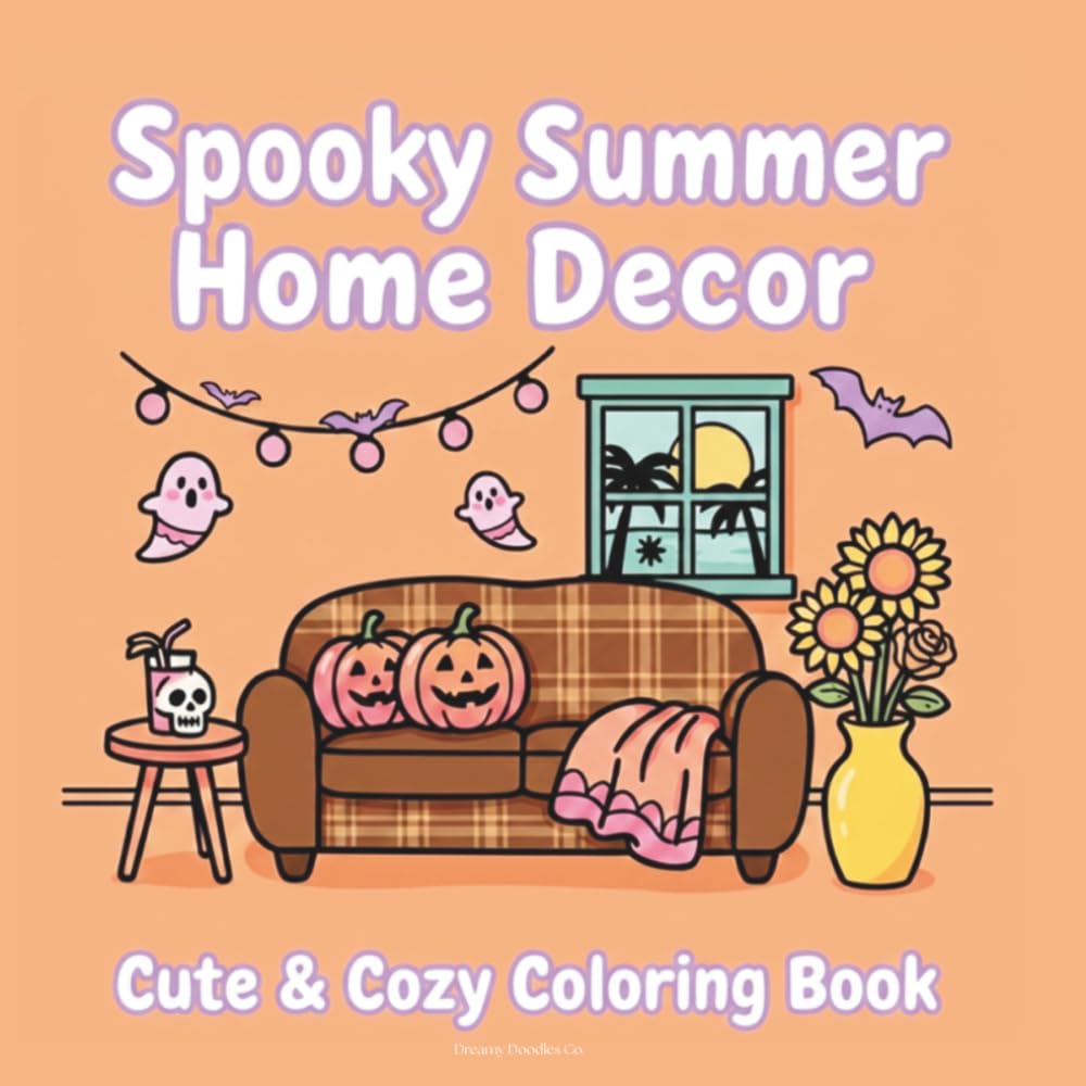Spooky Summer Home Decor Cute & Cozy Coloring Book