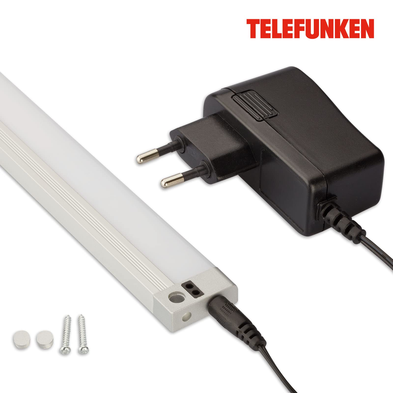 TELEFUNKEN - Unterbauleuchte Küche dimmbar, 80 Cm, Berührungsloser Sensor, Led Lampe für Schrank, Regale, Werkbank, Neutralweißes Licht, 9 W, 1000 Lm, Silberfarbig