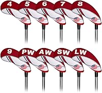 Vista 6 de Craftsman Golf Cubierta Protectora de Cabeza de Palo de Golf de Neopreno con Bandera de EE.UU. Wedge Hierro para Callaway, Ping, Taylormade, Cobra