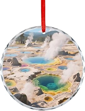 Car Accessories Colorful Geyser Springs Printed Rearview Mirror Pendants Suitable for Decorating Christmas Trees Offices Fireplaces Car Interiors Or Anywhere You Want to Decorate