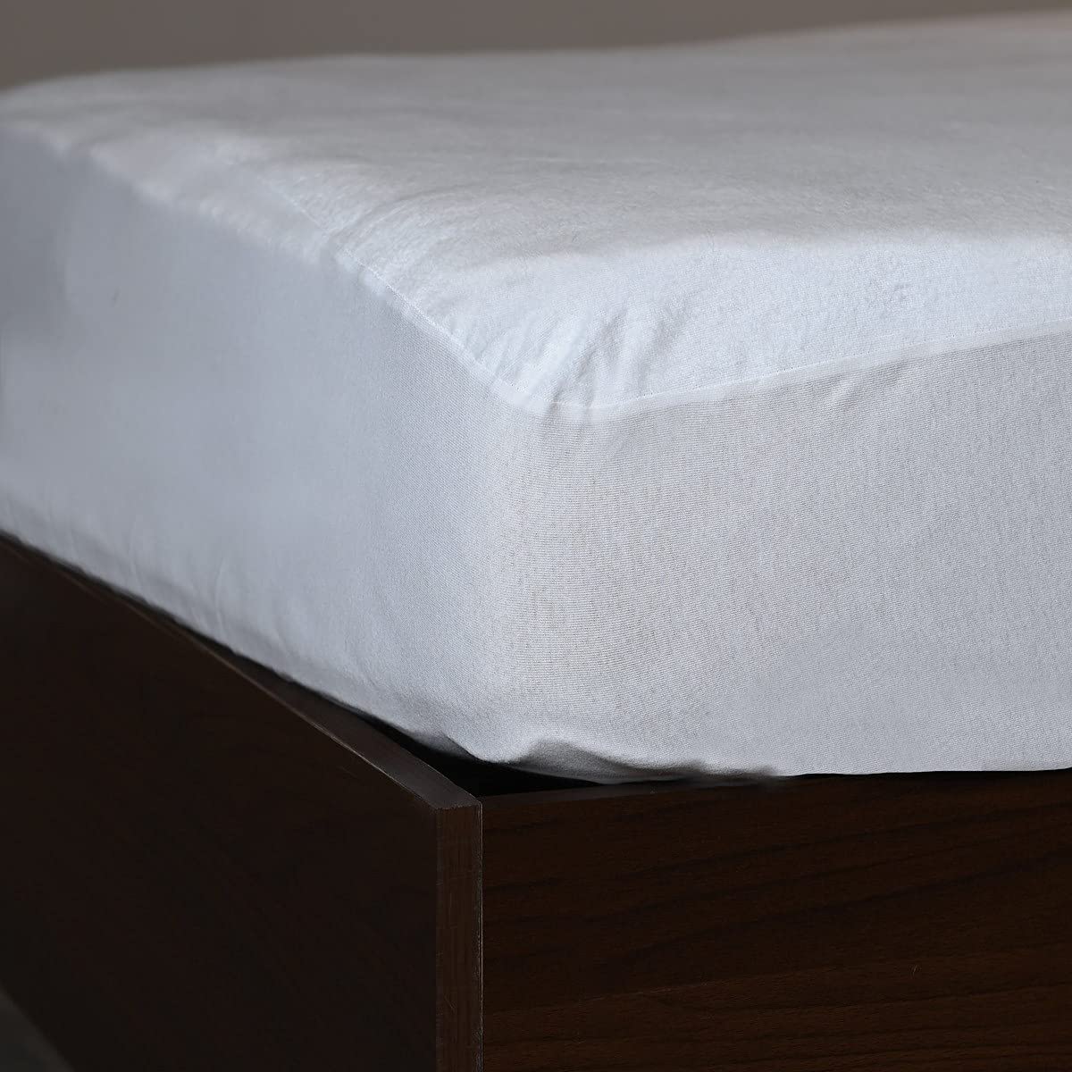 SENSEI La Maison du Coton Ochraniacz na materac, wodoodporny, duży, 160 + 80 g/m², bawełna, biały, 200 x 200