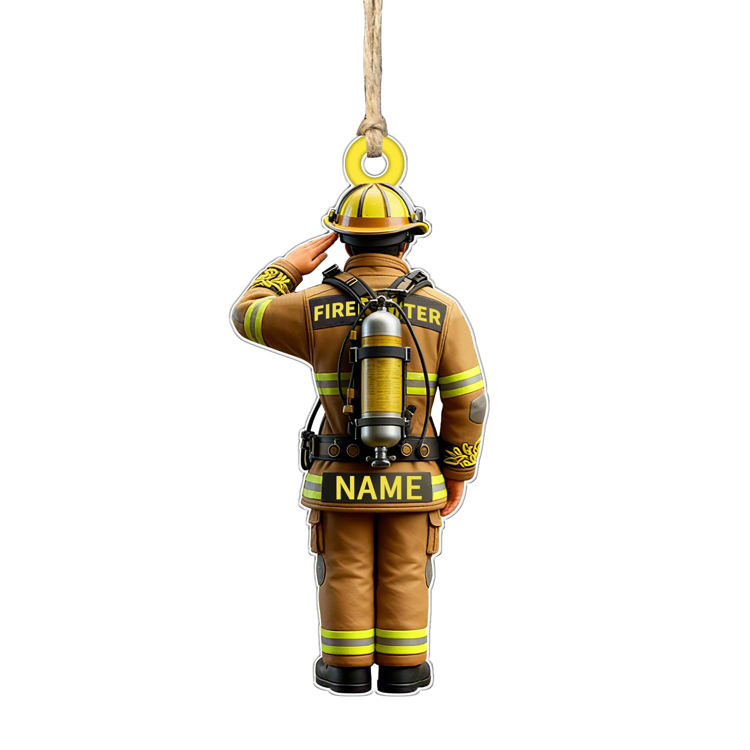 Kkiioexx Style 7 Personalized Firefighter Ornament 2025,Custom Acrylic Firefighter Uniform Ornaments With Name,Christmas Tree Hanging Ornament,Gift For Fireman Firefighter