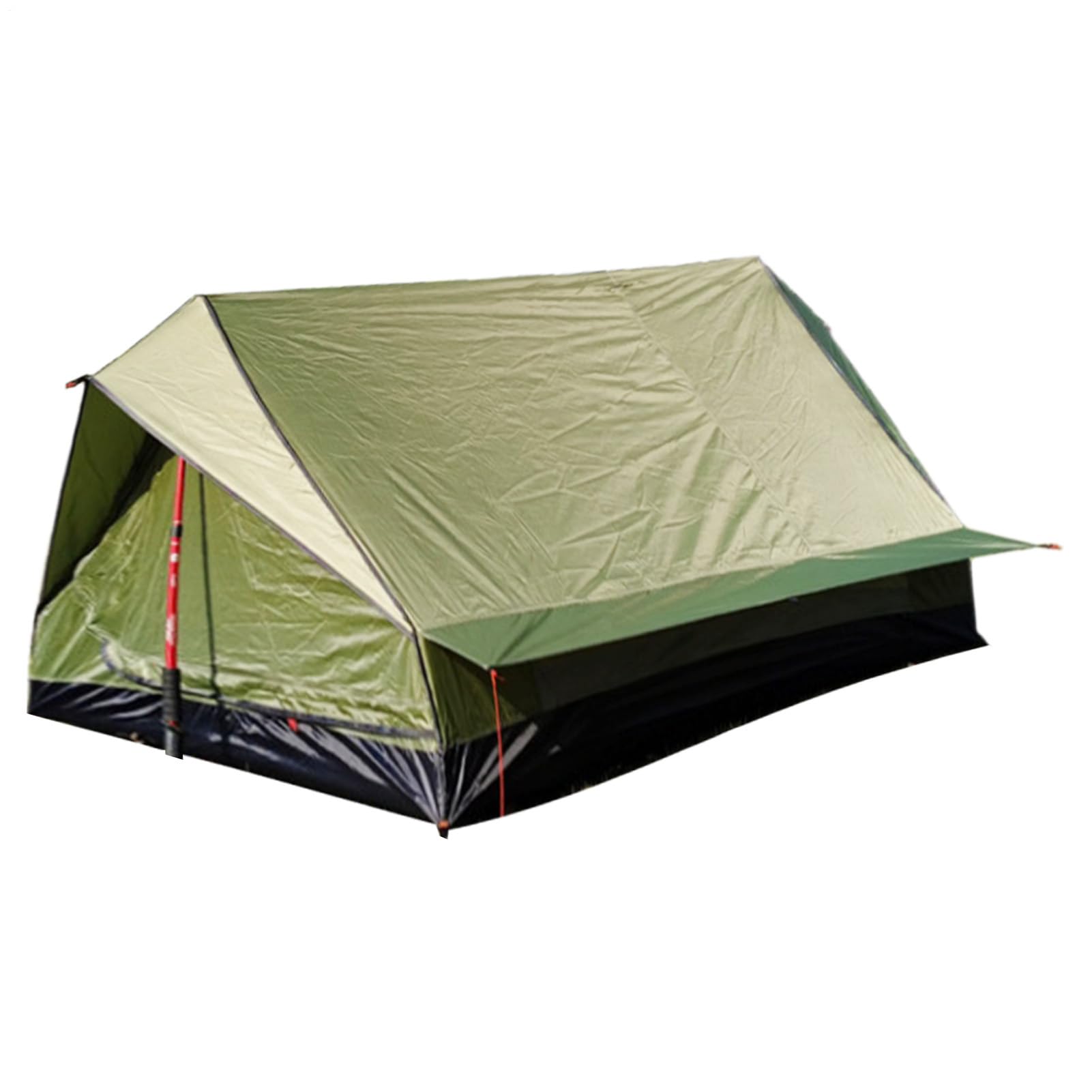 Tenda da campeggio, riparo da escursionismo, tenda da esterno resistente alle intemperie, kit zaino leggero e compatto, materiali robusti, portatile per due persone per viaggi e caccia, 210 x 120 x