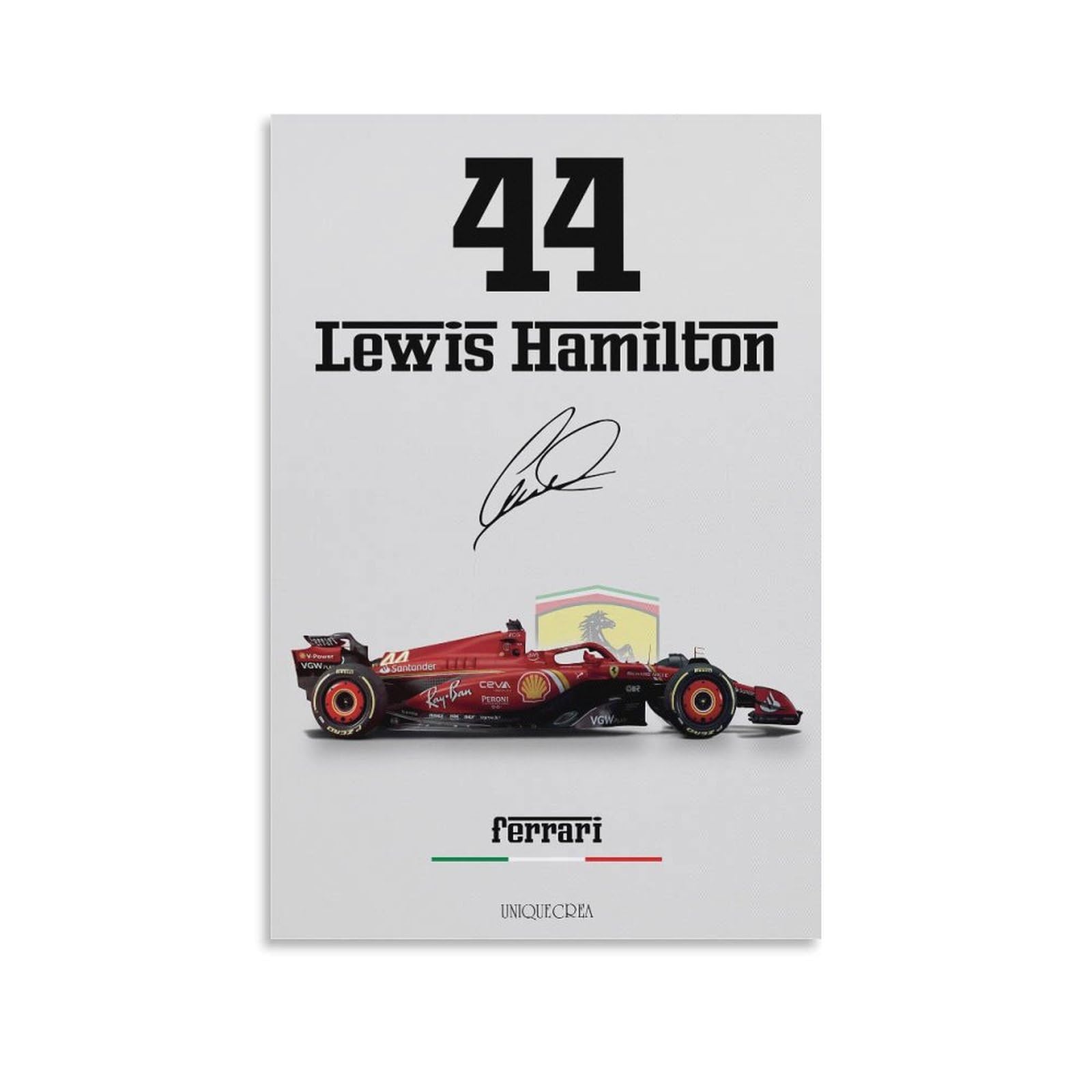 Huangchen Poster sur toile avec pilote de course F1 Charles Leclerc - Décoration murale moderne pour chambre à coucher - 40 x 60 cm : Huangchen